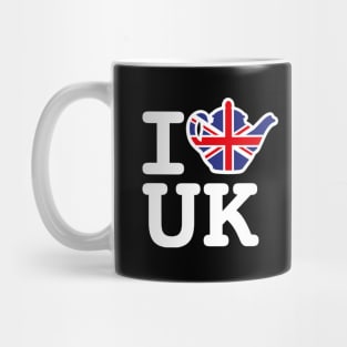 I love UK Union Jack Flag United Kingdom British teapot Mug